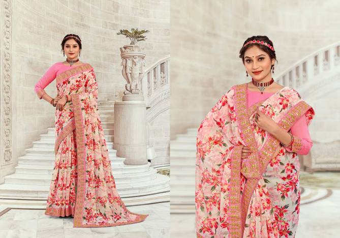 Ynf Aacho Digital latest Designer Festive Wear Chanderi Silk Saree Collection